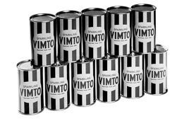 Gestapelde blikjes Vimto